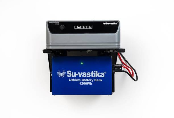 Su-vastika LI 1100 Inverter With 1200wh Lithium Battery (Inverter Battery Combo 1000 VA LI 1100 Inverter with 1200wh Lithium Battery for Home, Office with 60 Months Warranty Pure Sine Wave Inverter