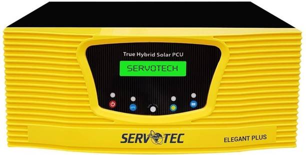 Servotech 1000 VA Advance Solar Protection/Dual Technology Support/Elegent Plus 1112 with 12 Months Warranty Solar Compatible Pure Sine Wave Inverter
