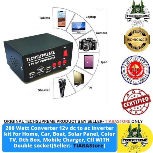 TechSupreme 200 Watt Converter 12v dc to ac inverter kit SMPS, Lap Top, LED TV,Incubator Electronic Components Electronic Hobby Kit