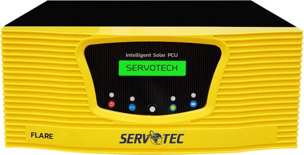 Servotech 500 VA Advance Solar Protection/Dual Technology Support/Flare 1512 with 12 Months Warranty Solar Compatible Pure Sine Wave Inverter