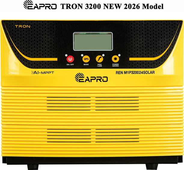 eapro TRON 3200 NEW | TWO 12V LEAD ACID or 24V LITHIUM BATTERY | AI-MPPT 104A | TRON3200 with 36 Months Warranty Solar Compatible Pure Sine Wave Inverter