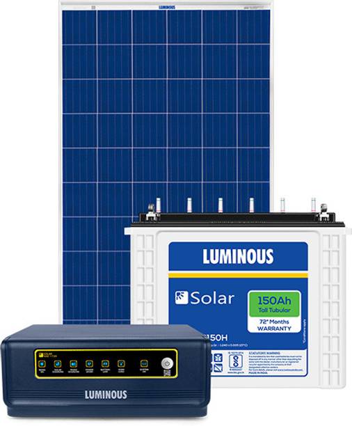 LUMINOUS 500 VA LPTT12150H and NXG 850 170w 2Pcs Solar Panel with 6 Year Warranty Solar Compatible Pure Sine Wave Inverter