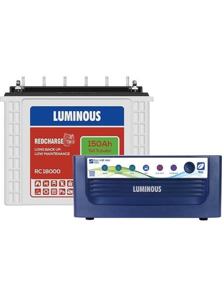 LUMINOUS RC18000 and Volt 1050 RC18000 Eco Volt Neo 1050 with 48 Months Warranty Pure Sine Wave Inverter