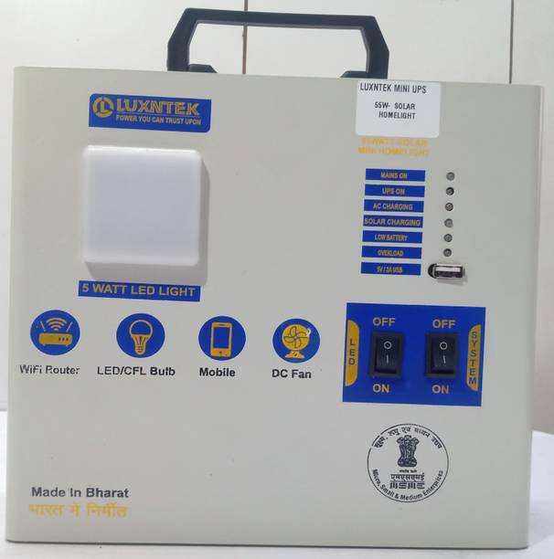 Luxntek 500 VA MINI UPS-55W SOLAR HOME LIGHT with 1 Year Warranty Solar Compatible Square Wave Inverter