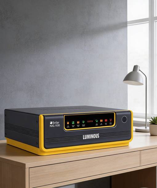 LUMINOUS Luminous NXG1100 + LPTT12150H 150Ah 1No + 165Watts Solar Panel 2No (Poly) NXG1100 + LPTT12150H 150Ah 1No + 160Watts Solar Panel 2No (Poly) with 60 Months Warranty Solar Compatible Pure Sine Wave Inverter