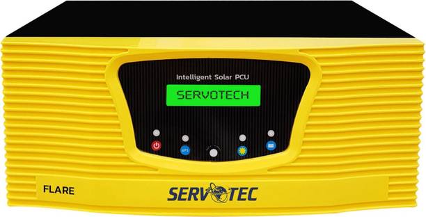 Servotech 1000 VA Advance Solar Protection/Dual Technology Support/Flare 1512 with 12 Months Warranty Solar Compatible Pure Sine Wave Inverter