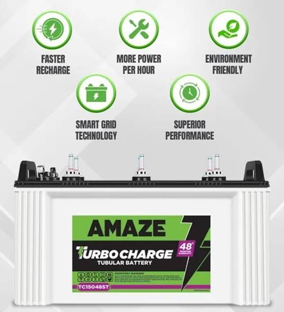 AMAZE TC15048ST 150Ah Battery TC15048ST 150Ah Battery with 2 Year Warranty Square Wave Inverter