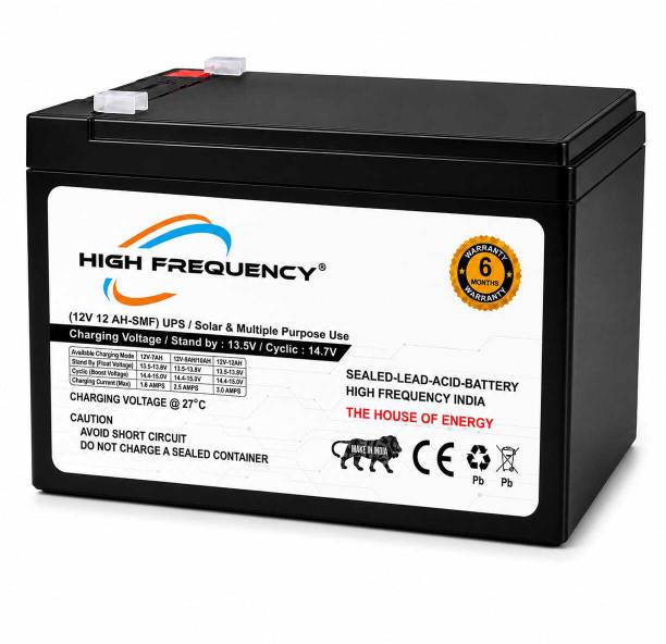 High Frequency 12V 12AH UPS, Sprayer Pump, inverter Toy Car Bike CCTV Systems AGM Solar Battery with 6 Months Warranty Solar Compatible Pure Sine Wave Inverter