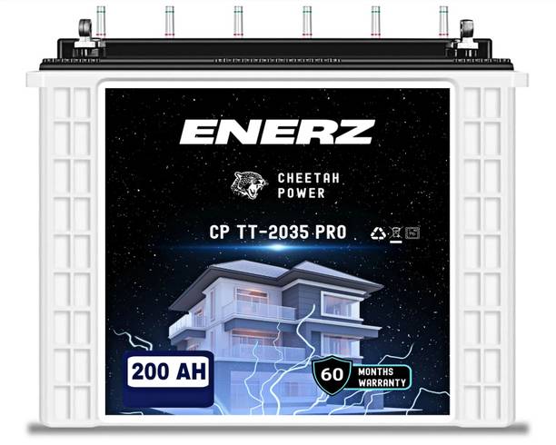 एनेर्ज़ 900 VA | 200 AH C20 Tall Tubular Battery Solar Compatible| 60 Months Warraty | Best for प्योर साइन वेव इन्वर्टर