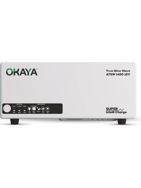 OKAYA Okaya Advanced True Sine Wave; VA Rating: 1150 VA / 12V; 920 Watt ATSW 1400 12V with 36 Months Warranty Pure Sine Wave Inverter