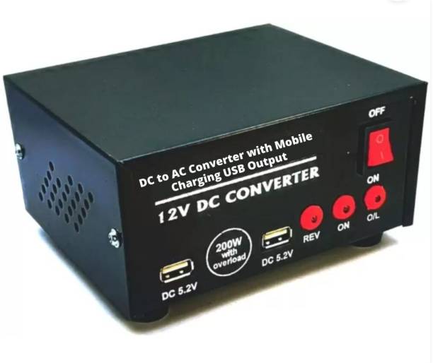 CyberSupreme 12 Volt 200 Watt DC to AC Converter Mini inverter Square Wave Inverter