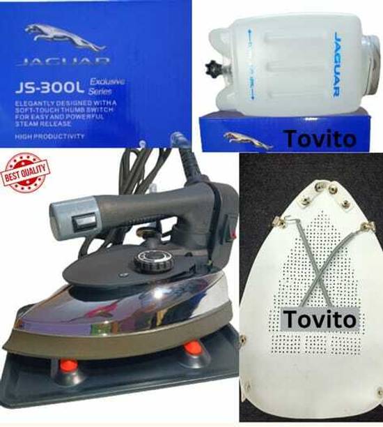 Tovito Exclusive ES300L Professional Version 2.1 Steam Iron with Strong PVC Teflon boot 1800 W Steam Iron