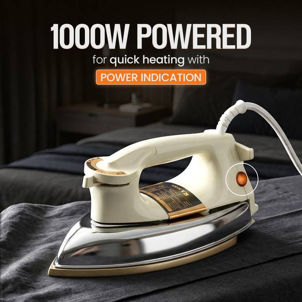 Rico 2KG Heavy Weight Iron Press |Fast Heating |Double ISI |Non-Stick Soleplate 1000 W Dry Iron