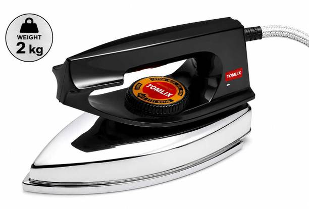 TOMLIX Automatic Dry Iron 2 Kg Heavy Weight with Adjustable Temperature Control 750 W Dry Iron
