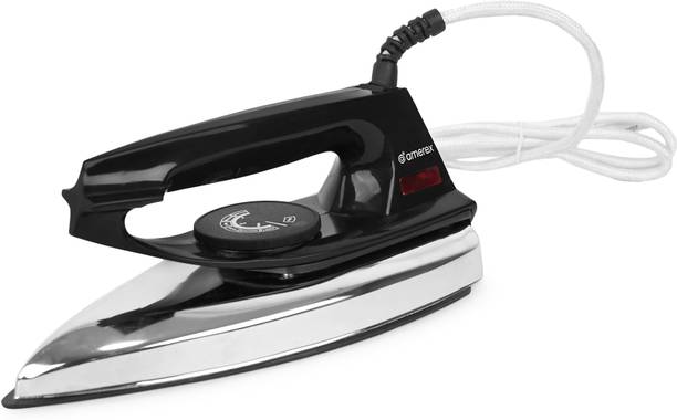 Amerex 600W Dry Iron with Aluminium Soleplate, 6 Fabric Settings & 1 Year Warranty 600 W Dry Iron