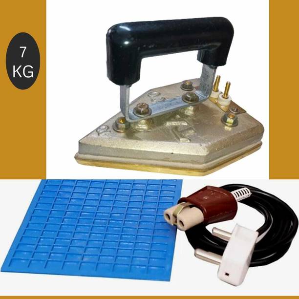 Tovito Best 7 kg Brass laundry electric iron, Made in India, iron mat & pluck wire 1000 W Dry Iron