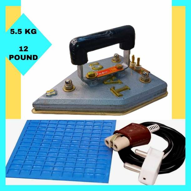 Tovito Special 5.5 kg Brass laundry electric iron, Made in India, with pluck and wire 800 W Dry Iron