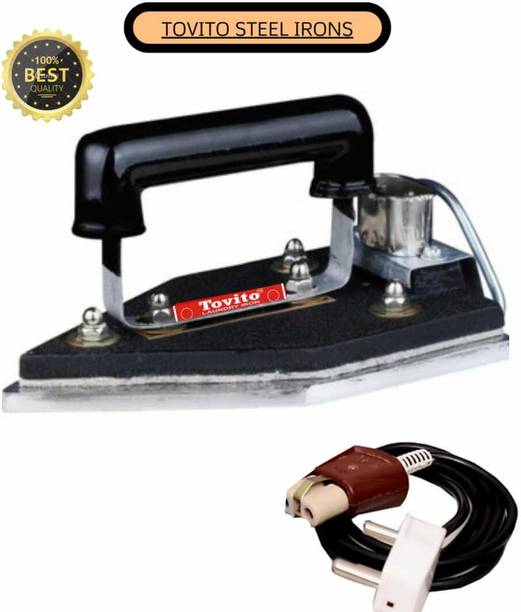 Tovito by Silver Star 3kg industrial laundry electric iron, Made in India, with pluck wire 750 W Dry Iron