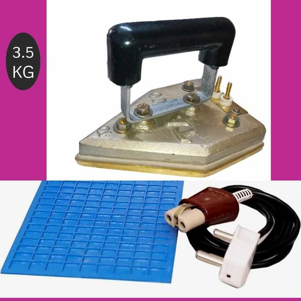 Tovito Best 3.5 kg Brass laundry electric iron, Made in India, iron mat & pluck wire 600 W Dry Iron