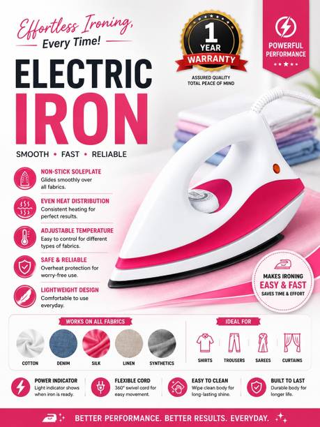 RedShell Quick Heating Power Saving 1000 W Dry Iron