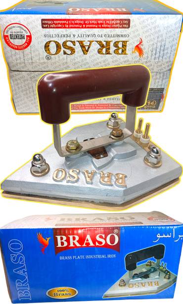 Tovito - BRASO 16 Pound 7kg Brass Plate laundry electric Iron box, Special kashmiri mat 1250 W Dry Iron