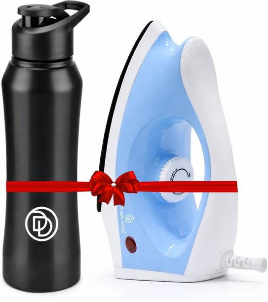 Double Safety by Double Safety Pattaya Iron & Black_Bottle Combo_ 750 W Dry Iron