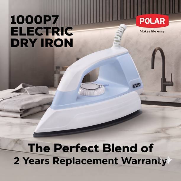 Polar by Polar Shock-proof body, Non-stick coating, 360° swivel cord & thermal fuse protection/ 1000 W Dry Iron