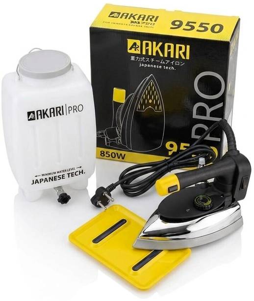 SILTI by Akari Akari 300L 9950 PRO Premium high pressure steam iron box with teflon shoes tank 1850 W Steam Iron
