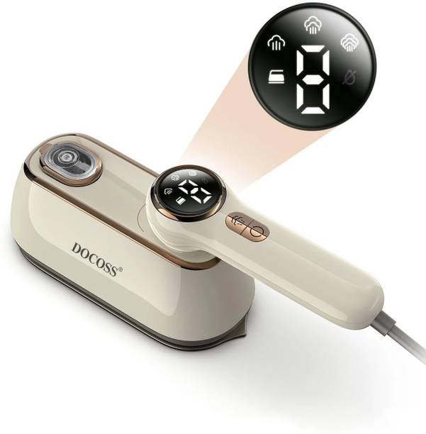 DOCOSS Mini Steam Iron Portable,1500 Watts Vertical & Horizontal Travel Garment Steamer 1500 W Garment Steamer