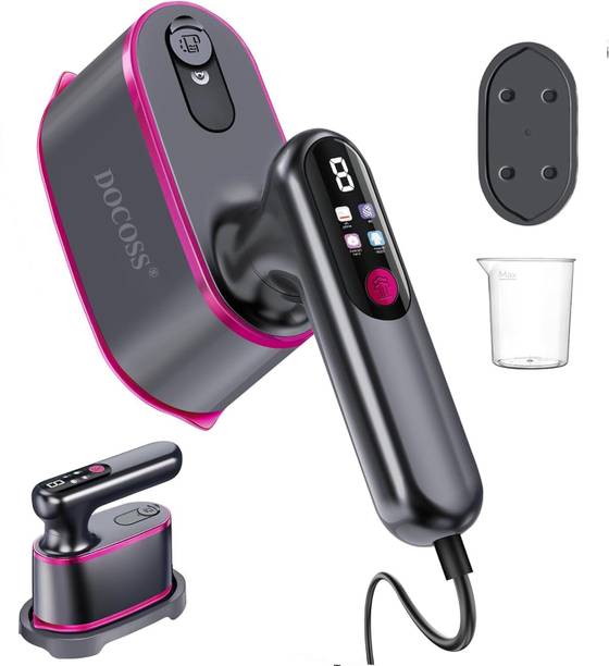 DOCOSS 2-in 1 Handheld Garment Steamer For Clothes,Mini Steam Iron For Travel 1600 W Garment Steamer