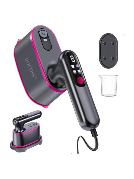 DOCOSS 2-in 1 Handheld Garment Steamer For Clothes,Mini Steam Iron For Travel 1600 W Garment Steamer