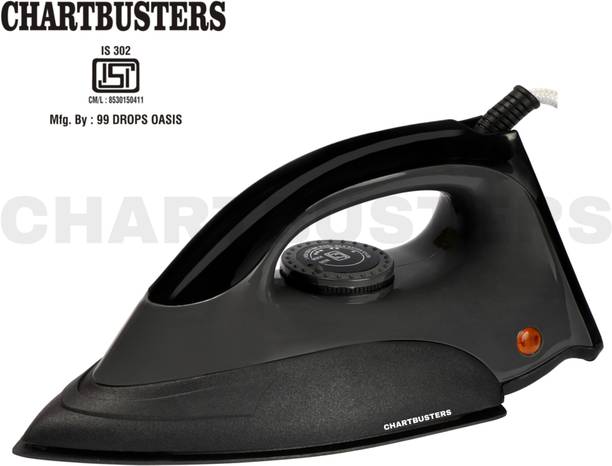 Chartbusters by CHARTBUSTERS GLIDE PRO X 1000 W Dry Iron