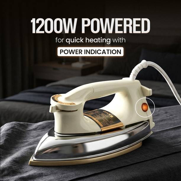 Rico 2KG Heavy Weight Iron Press |Fast Heating |Double ISI |Non-Stick Soleplate 1200 W Dry Iron