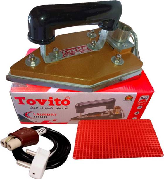 Tovito 3kg heavyweight iron manual electric iron box best quality with pluck,wire 750 W Dry Iron