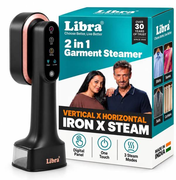 LIBRA by Libra Digital LED presets with 2 Steaming Levels 1500 W Garment Steamer