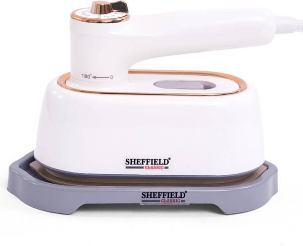 Sheffield Classic 2 in 1 Mini Steam Iron For Clothes Horizontal & Vertical Use | 180° Rotating 1000 W Garment Steamer