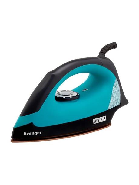USHA Avenger Heavy Weight 1100-Watt Dry Iron, 1100 W Dry Iron (green) 1100 W Dry Iron
