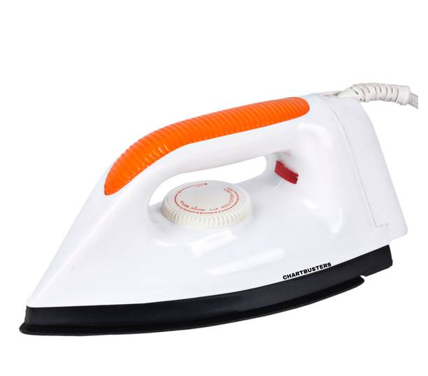 Chartbusters by CHARTBUSTERS V_O11 NON STICK LIGHT WEIGHT DRY IRON 750 W [ORANGE] 750 W Dry Iron