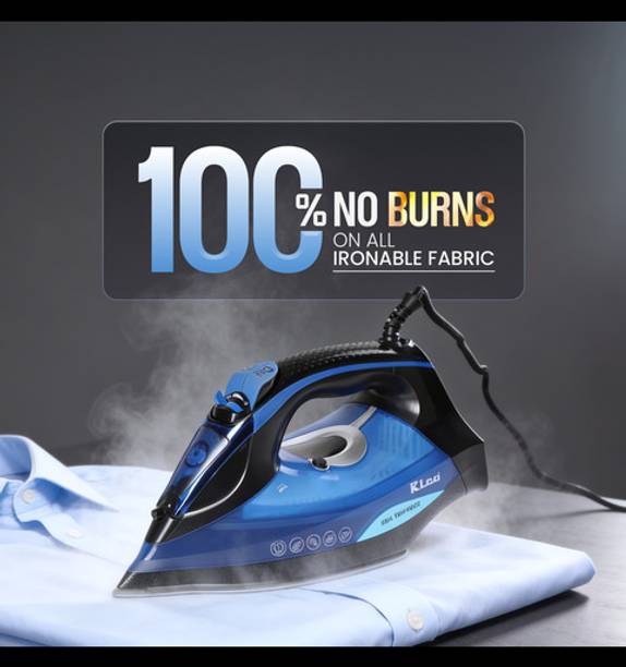 Rico SI2110 Ideal Temperature No Burn Guaranteed Wrinkle Free Clothes Press Iron Box 2200 W Steam Iron