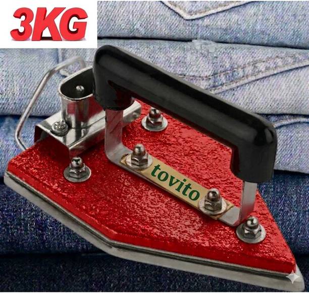 Tovito 3kg heavyweight iron manual electric laundry iron box with pluck,wire 750 W Dry Iron