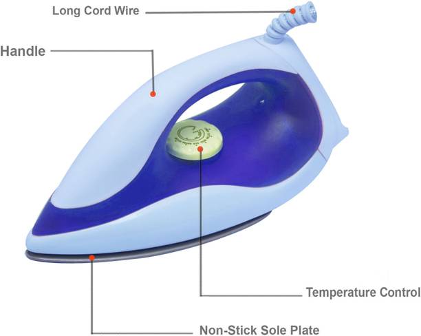 HOT10 1000W - N- -Blue34-Iron 1000 W Dry Iron