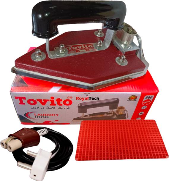 Royaltech by Tovito 3kg Special manual laundry electric iron box best quality with pluck,wire, mat 600 W Dry Iron