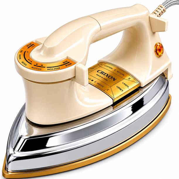 CRIXON by CRIXON 1.5KG Heavy Weight Dry Iron with 1 Year Replacement Warranty | Made in India | 1000 W Dry Iron