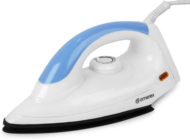 Amerex by Amerex 1000W Dry Iron with Non Stick Soleplate 6 Fabric Settings and Swivel Cord 1000 W Dry Iron