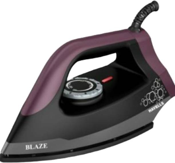 HAVELLS by HAVELLS BLAZE HEAVY WEIGHT FLAT-TYPE HEATINGH ELEMENT , AERODYNAMIC DESIGN 1250 W Dry Iron