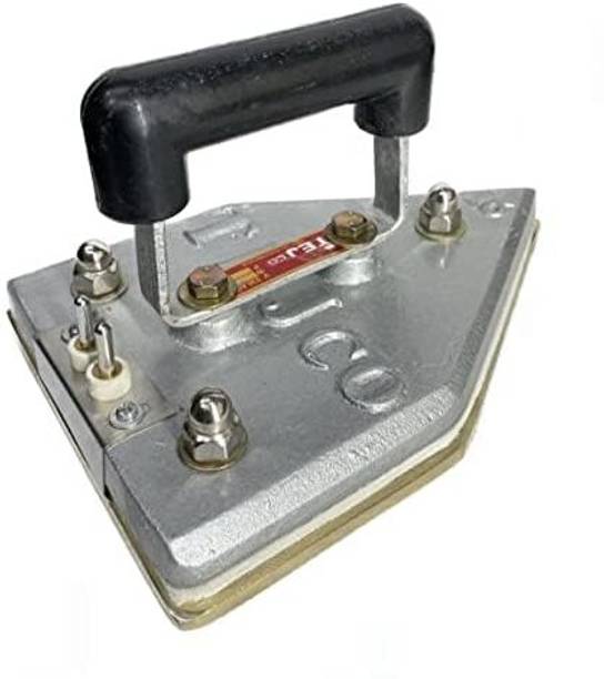 Tejco laundry iron 16 pound BRASS BASE[7 kg ] PRO-L with connection wire and connector 1250 W Dry Iron