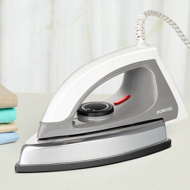 BOROSIL 1000W BIS Approved MasterPress with Non-Stick Sole Plate 1000 W Dry Iron
