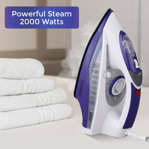 Black & Decker 16120 2000 W Steam Iron  (Blue, White)