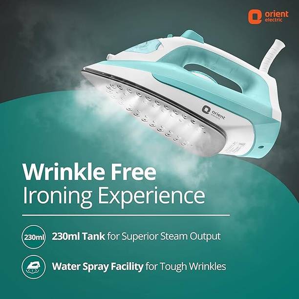 Orient Electric Electric Fabrifeel SIFF20WGP 2000 W Steam Iron (White, Green) 2000 W Steam Iron  (White, Skyblue)