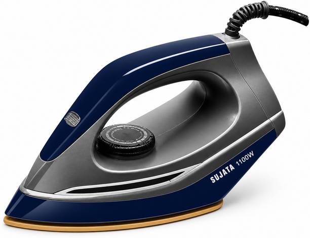 SUJATA by Sujata AIRONA | Non-Stick Soleplate | Adjustable Temperature | Heavy Weight 1100 W Dry Iron